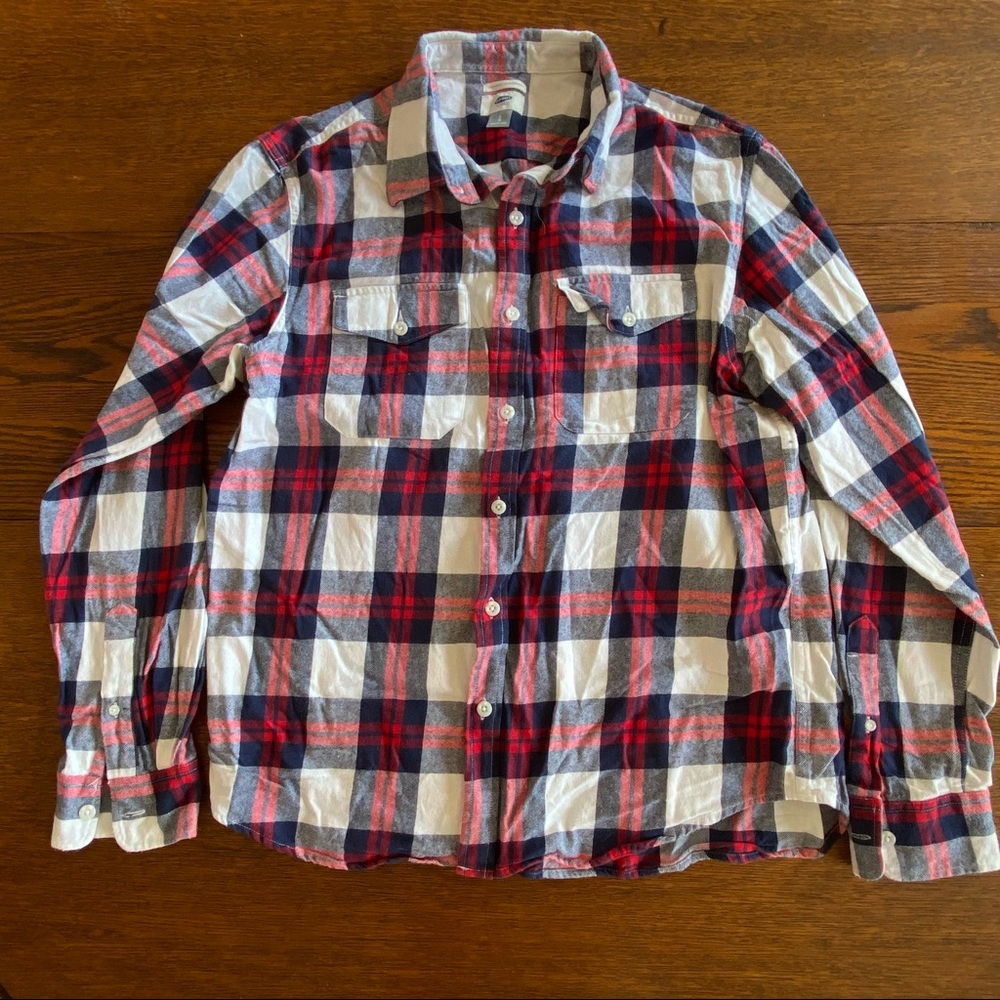 Old Navy Red White Blue Flannel